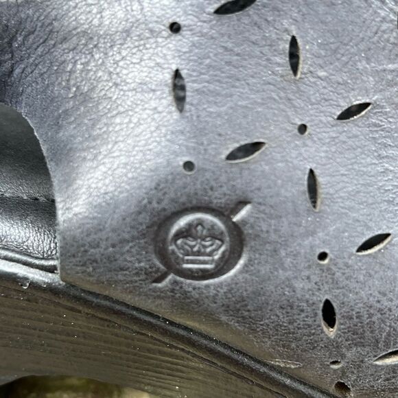 Born Black Leather Perforated Open Toe Sling Back Mule 7.5 - Picture 7 of 7